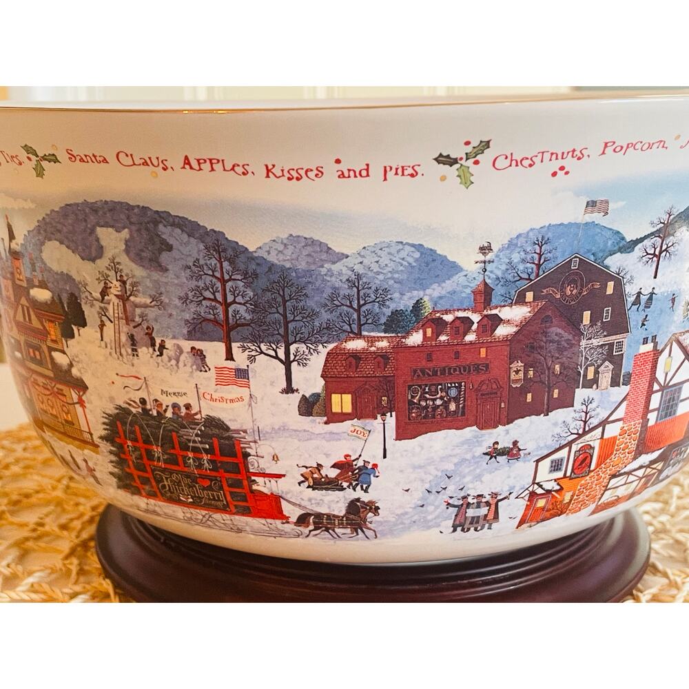 Charles Wysocki Christmas In Heartland Hollow Bowl 10”